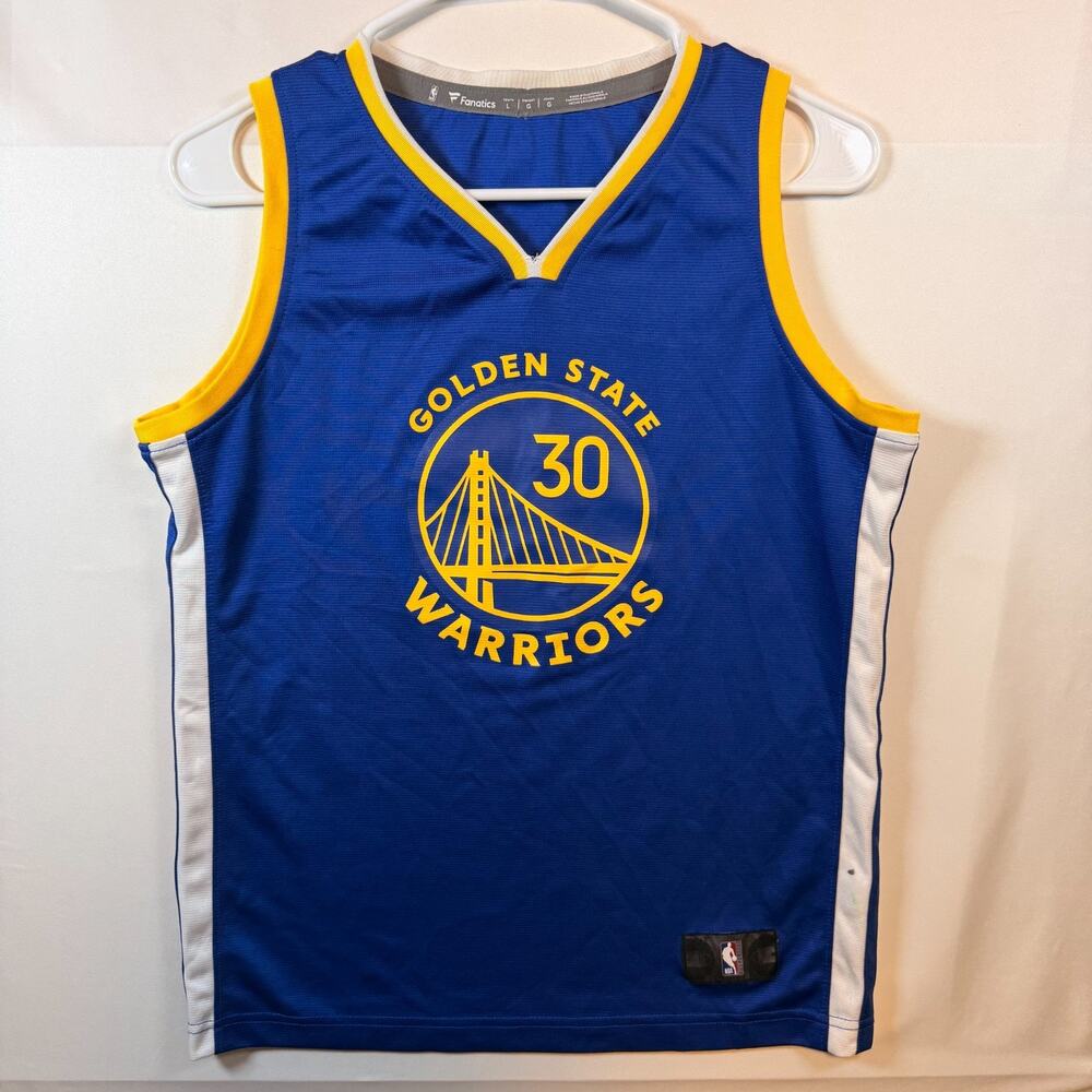 Fanatics Golden State Warriors NBA Stephen Curry #30 Youth Jersey Size Large